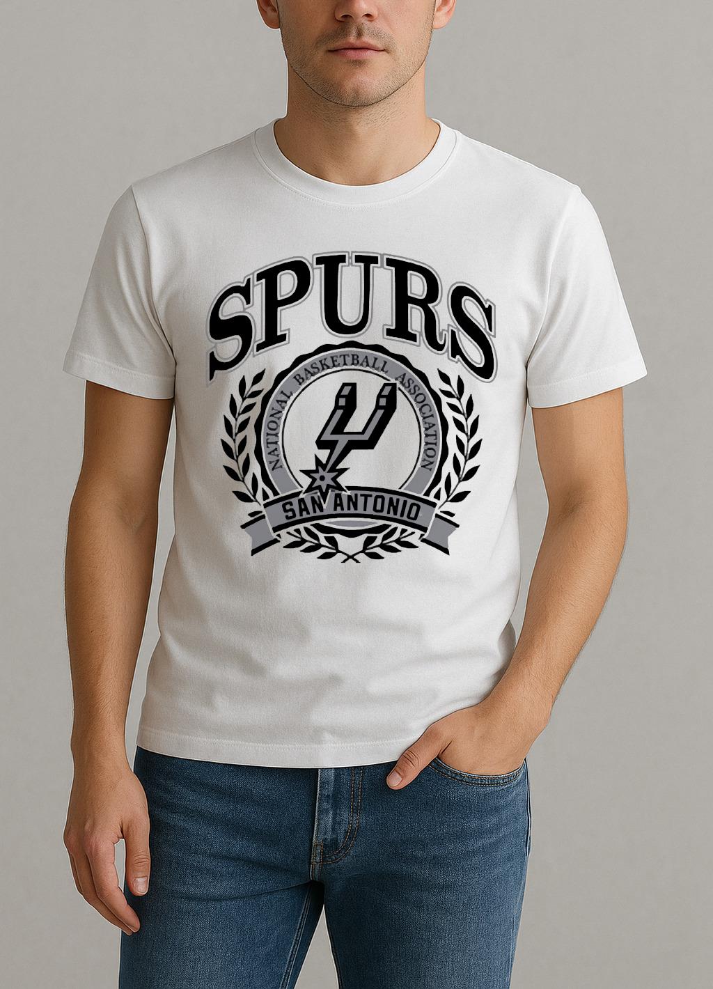 Officials San Antonio Spurs Basketball Nba Crest Logo Circle Shirt