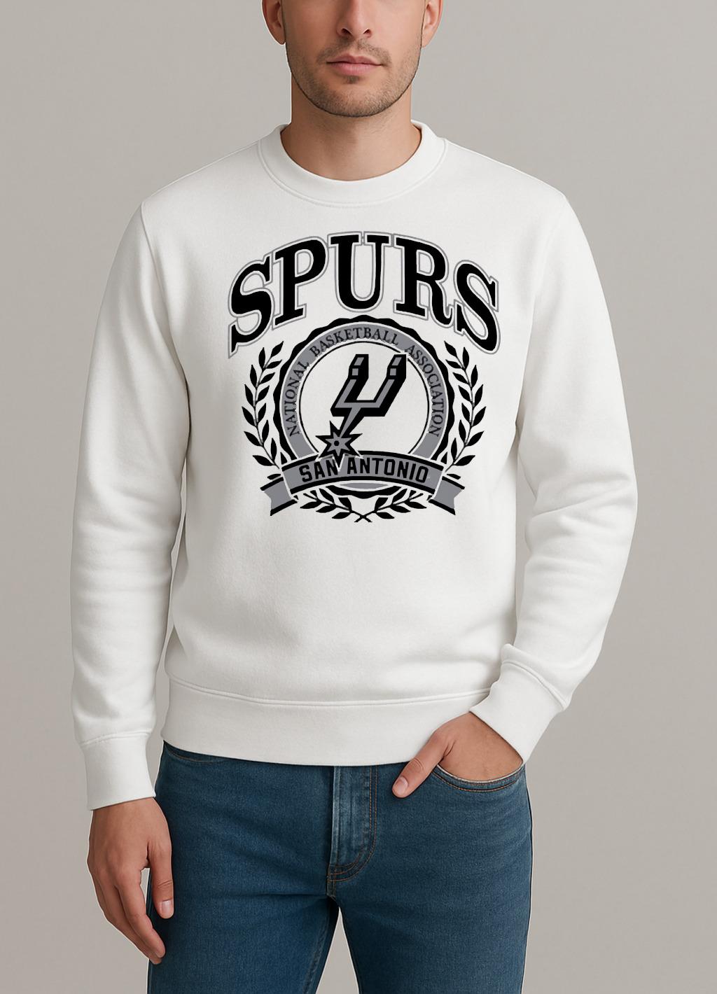 Officials San Antonio Spurs Basketball Nba Crest Logo Circle sweater