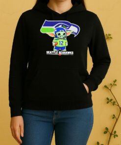 Officials Seattle Seahawks Baby Yoda Cute Football Crossover Unisex Hoodie