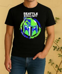 Officials Seattle Seahawks Boba Fett Football Bounty Hunter Style Shirt