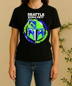 Officials Seattle Seahawks Boba Fett Football Bounty Hunter Style Women Shirt