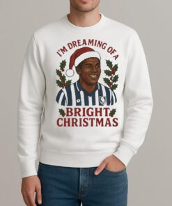 Officials Sheff Wed Im Dreaming Of A Bright Christmas Circle White sweater