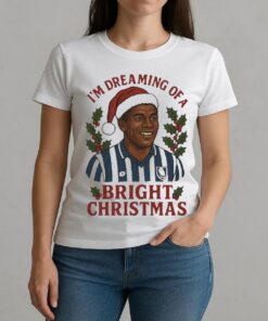 Officials Sheff Wed Im Dreaming Of A Bright Christmas Circle White W-tee
