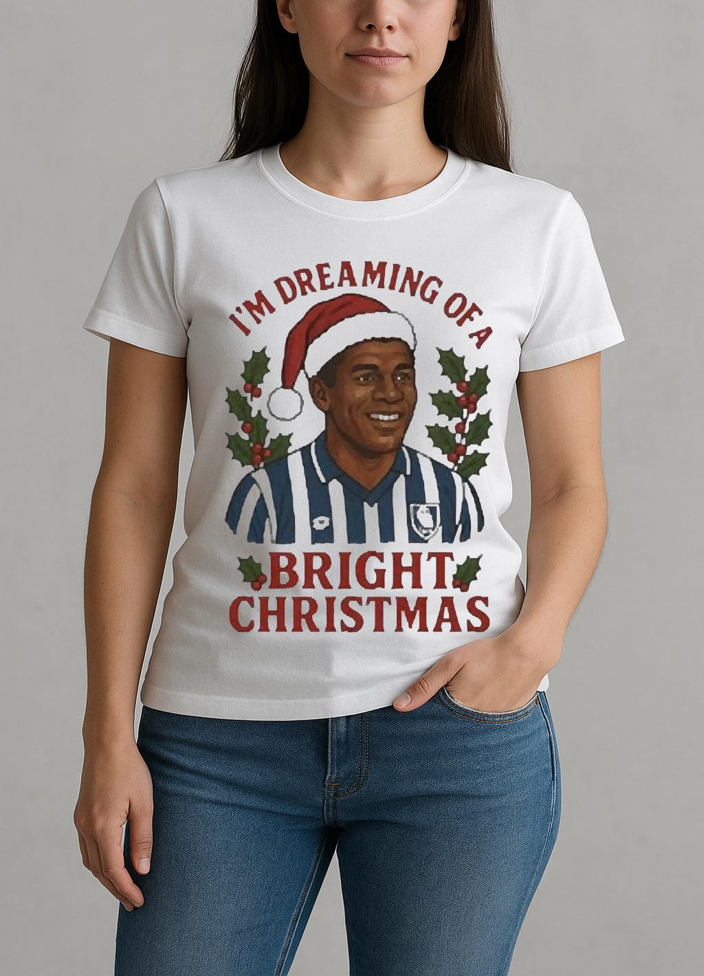 Officials Sheff Wed Im Dreaming Of A Bright Christmas Circle White W-tee