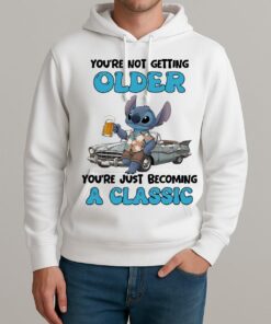 Officials Stitch Youre Not Getting Older Youre Just Becoming A Classic Circle Unisexhoodie
