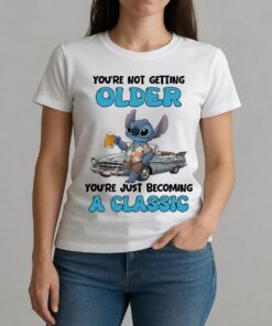 Officials Stitch Youre Not Getting Older Youre Just Becoming A Classic Circle W-tee
