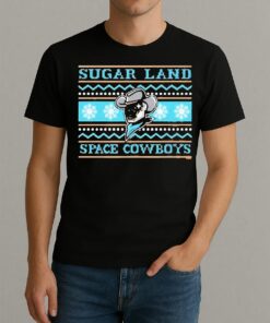 Officials Sugar Land Space Cowboys Bimm Ridder Ugly Christmas 2025 Circle Black Shirt