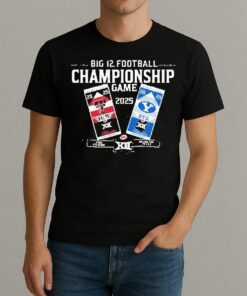 Officials Texas Tech Red Raiders Vs Brigham Cougars Big 12 2025 Football Championship Game Tickets Circle Black Shirt