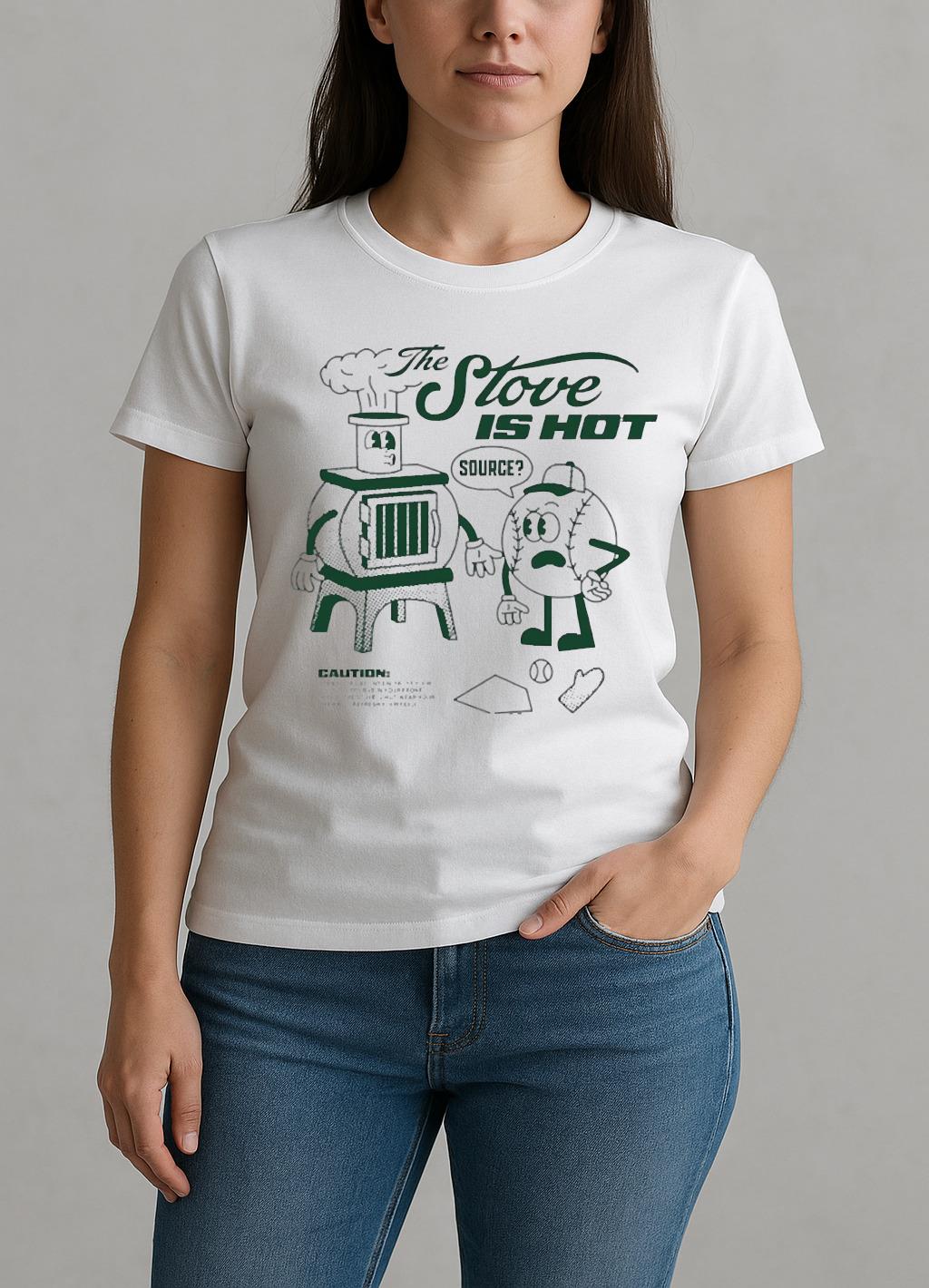 Officials The Stove Is Hot Baseball Circle W-tee