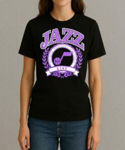 Officials Utah Jazz Basketball Nba Crest Logo Womentee