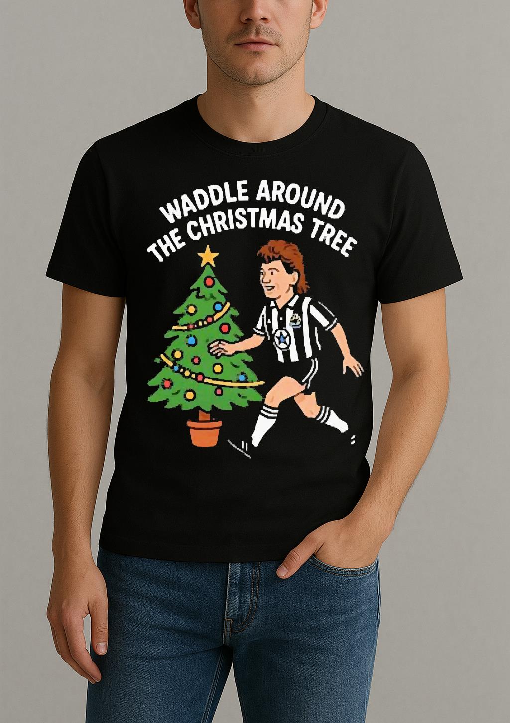 Officials Waddle Around The Christmas Tree Newcastle Circle Black Shirt