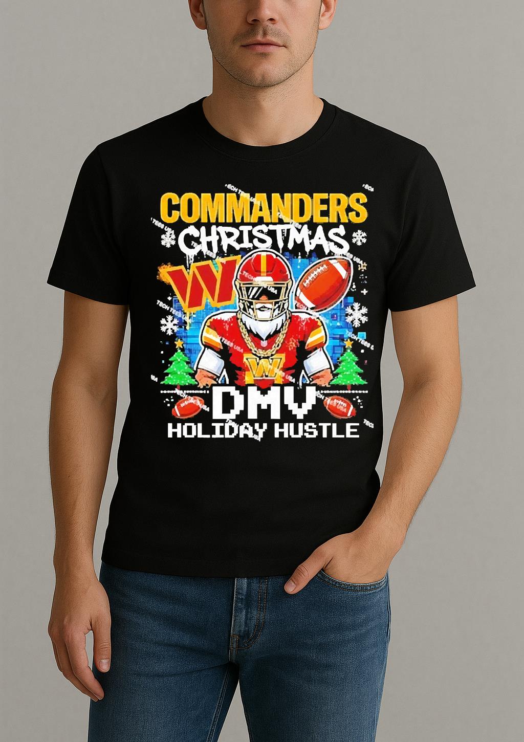 Officials Washington Commanders Football Dmv Holiday Hustle Christmas Shirt