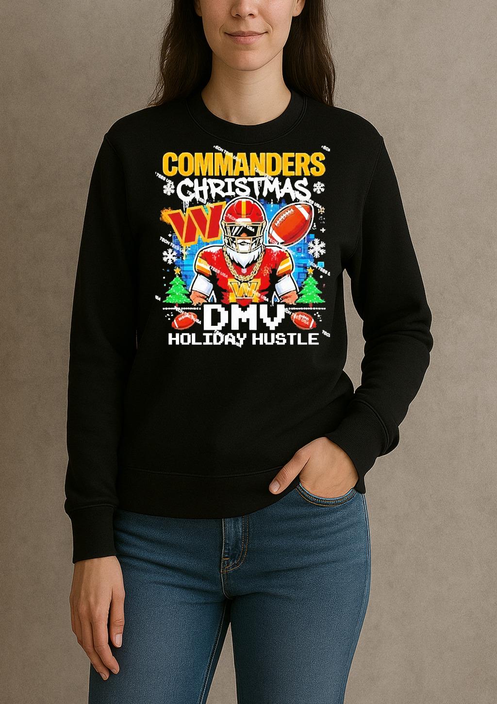 Officials Washington Commanders Football Dmv Holiday Hustle Christmas sweater