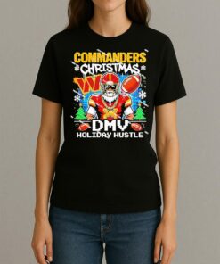 Officials Washington Commanders Football Dmv Holiday Hustle Christmas Womentee