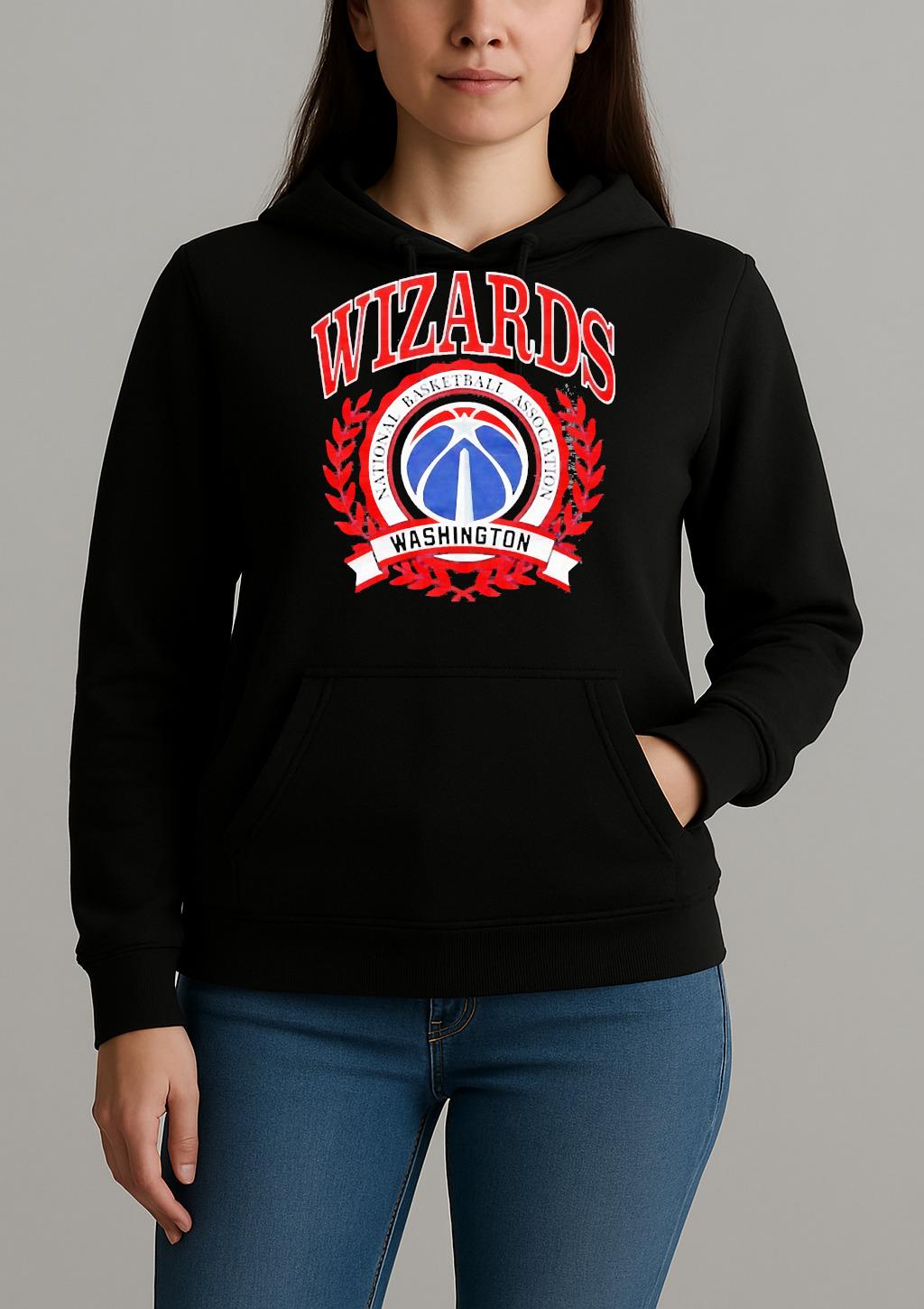 Officials Washington Wizards Basketball Nba Crest Logo Unisexhoodie