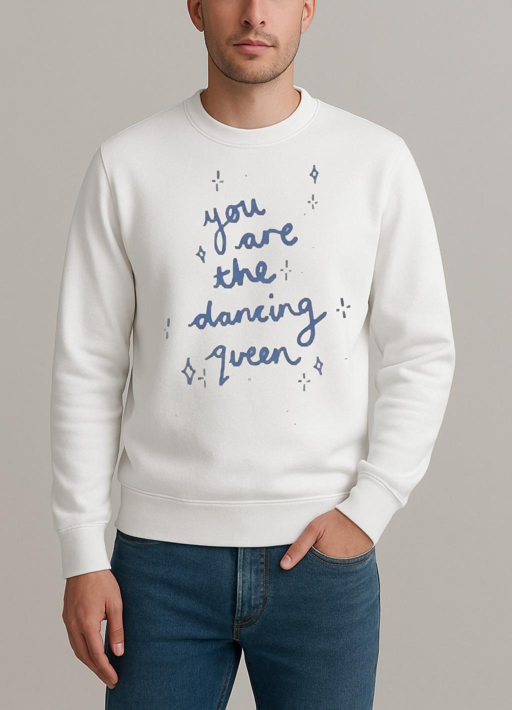 Officials Wituka You Are The Dancing Queen Circle White sweater