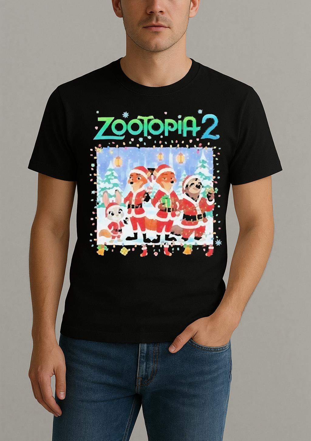 Officials Zootopia 2 Holiday Gift 2025 Nick Wilde And Flash Shirt
