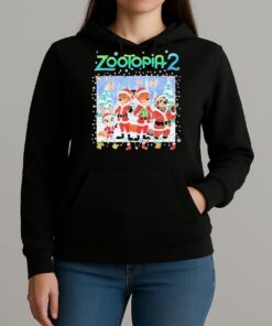 Officials Zootopia 2 Holiday Gift 2025 Nick Wilde And Flash Unisexhoodie