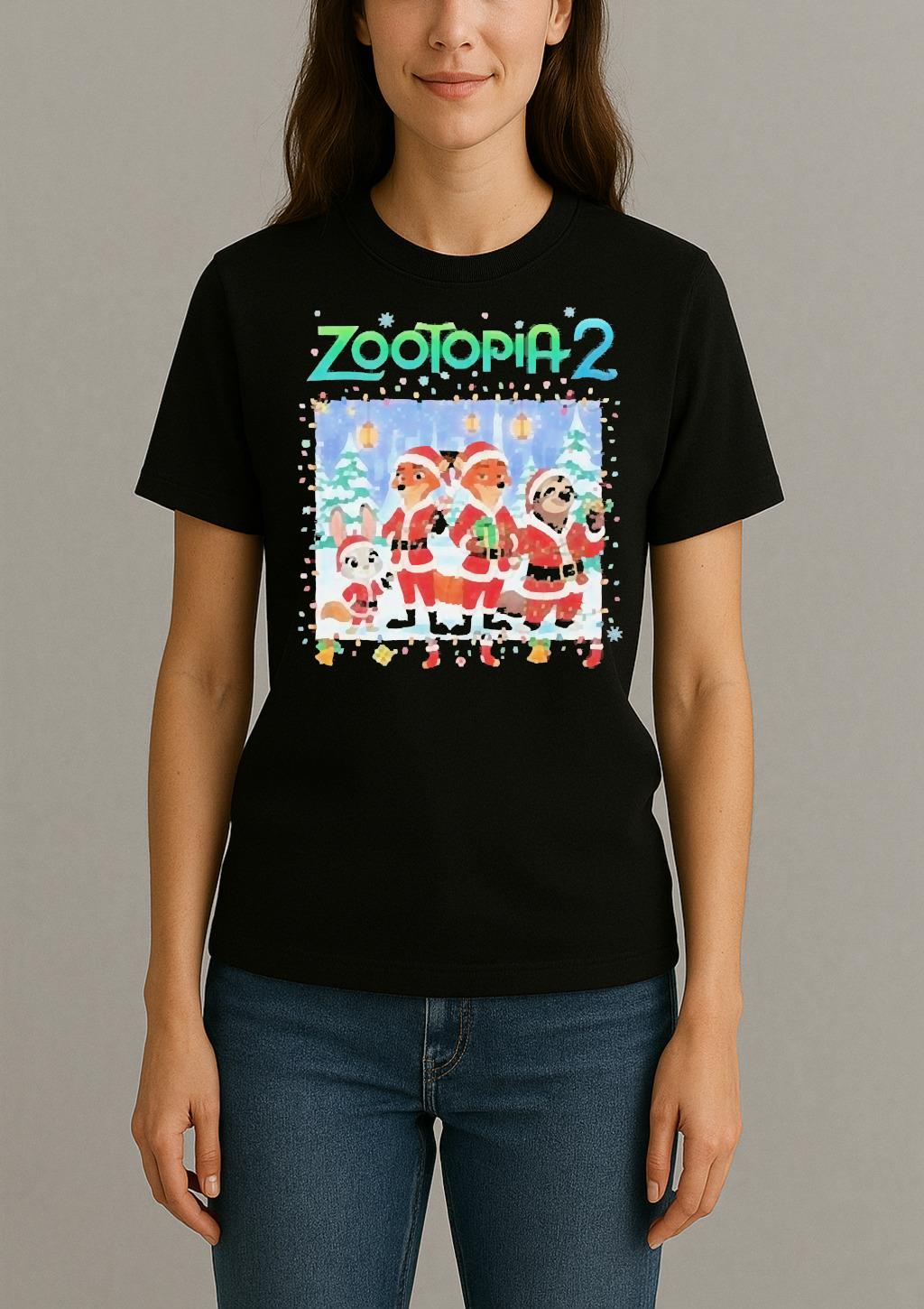 Officials Zootopia 2 Holiday Gift 2025 Nick Wilde And Flash Womentee