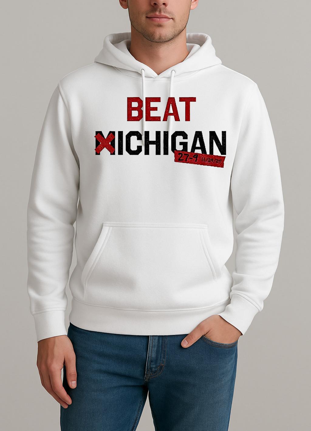 Ohio State Beat Michigan 27 9 Score On 11 29 25 College Football Rivalry Game Unisexhoodie