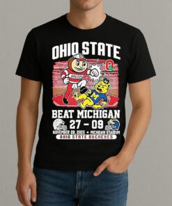 Ohio State Buckeyes Beat Michigan Wolverines Ncaa 2025 Final Score Mascot Shirt