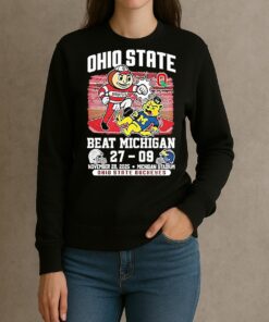Ohio State Buckeyes Beat Michigan Wolverines Ncaa 2025 Final Score Mascot sweater