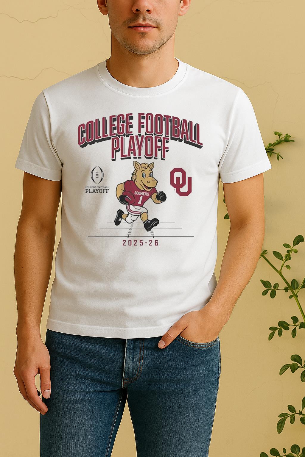 Oklahoma 2025 Cfp Mascoshirt Oklahoma Football Tee