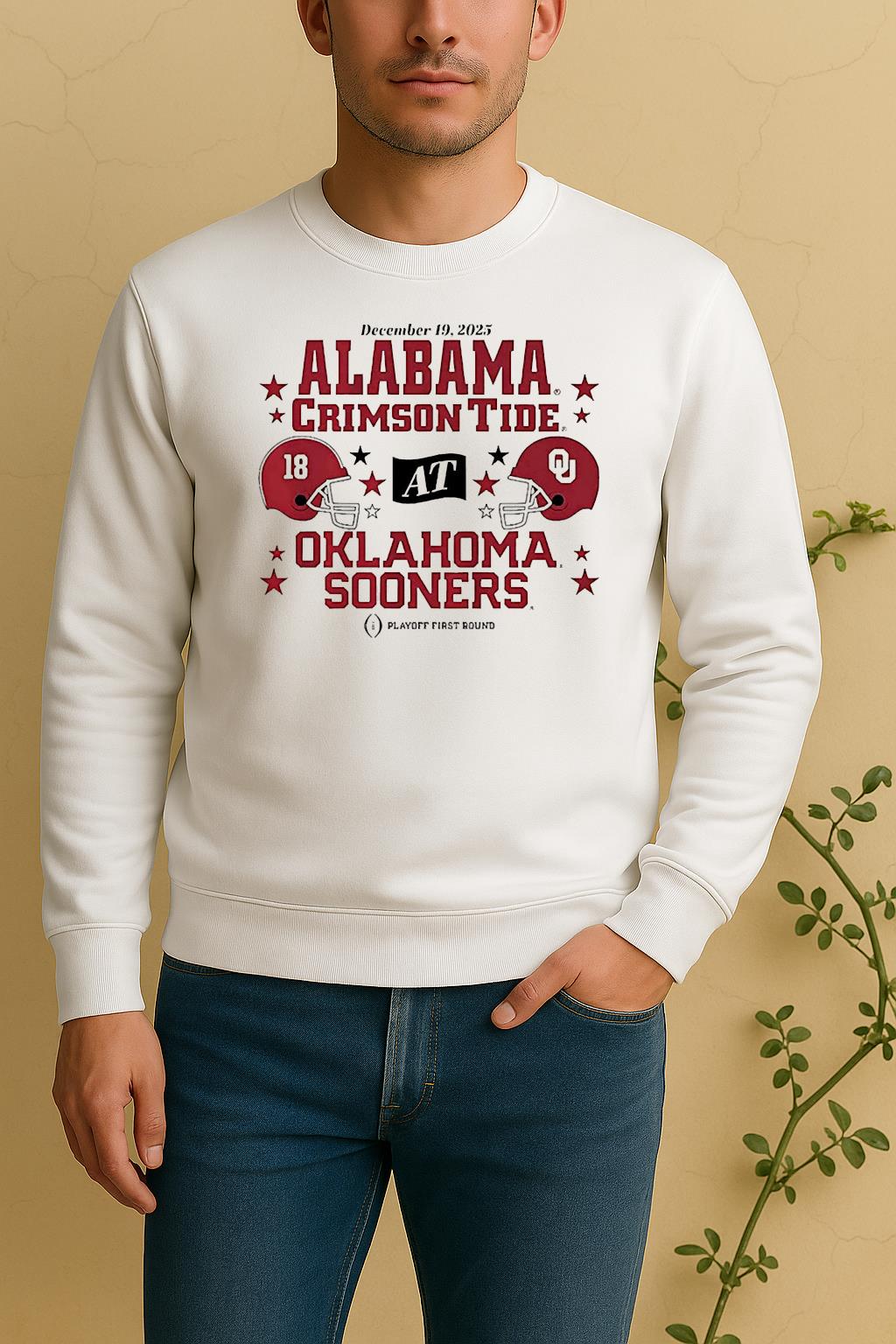 Oklahoma Sooners Vs Alabama Crimson Tide 2025 Cfp First Round Sweater