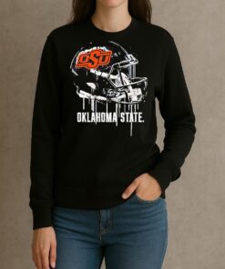 Oklahoma State Cowboys Vive La Fete Dripping Football Helmet sweater