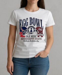 Ole Miss Vs Mississippi State Egg Bowl Battle For The Golden Egg W-tee