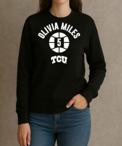Olivia Miles 5 Tcu Horned Frogs Basketball Name Number Ball sweater