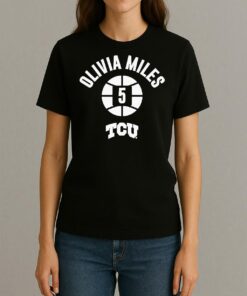 Olivia Miles 5 Tcu Horned Frogs Basketball Name Number Ball Womentee