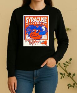 Orange Syracuse Mascot Happy Holidays Christmas Sweater