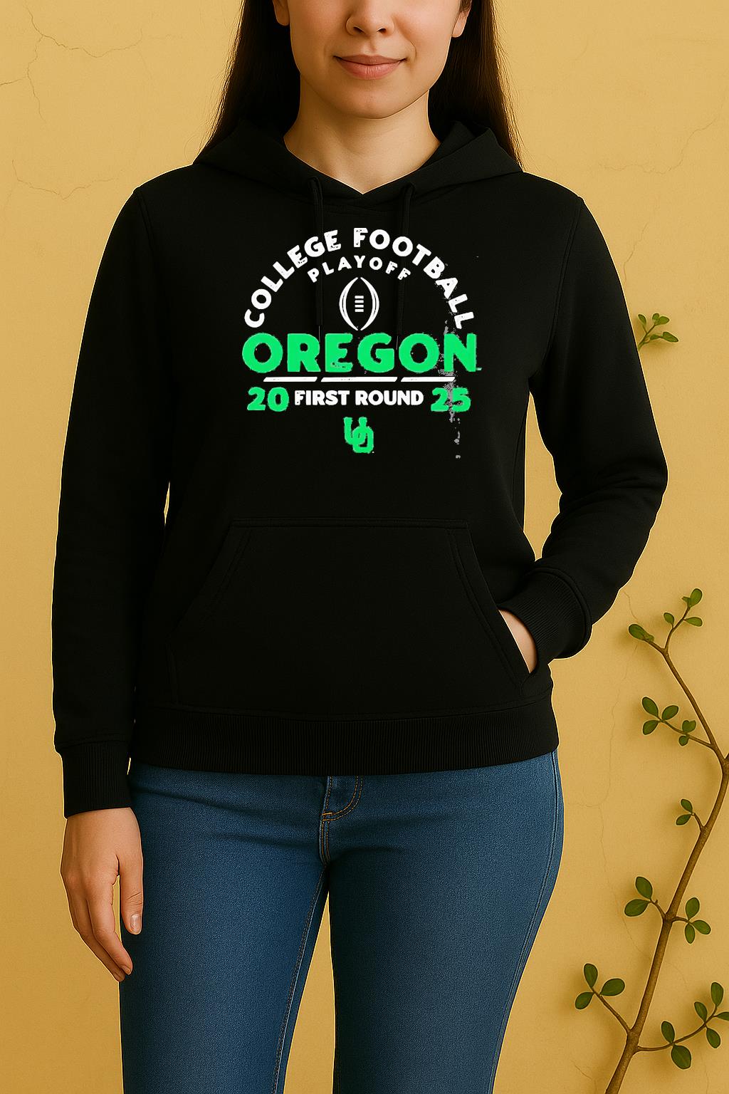 Oregon Ducks College Football Playoff First Round 2025 Unisex Hoodie
