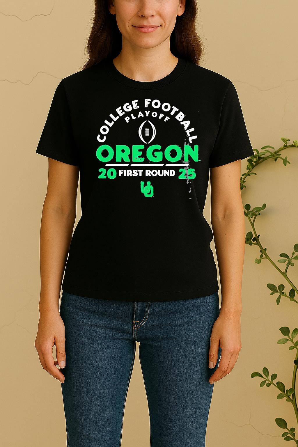 Oregon Ducks College Football Playoff First Round 2025 Women Shirt