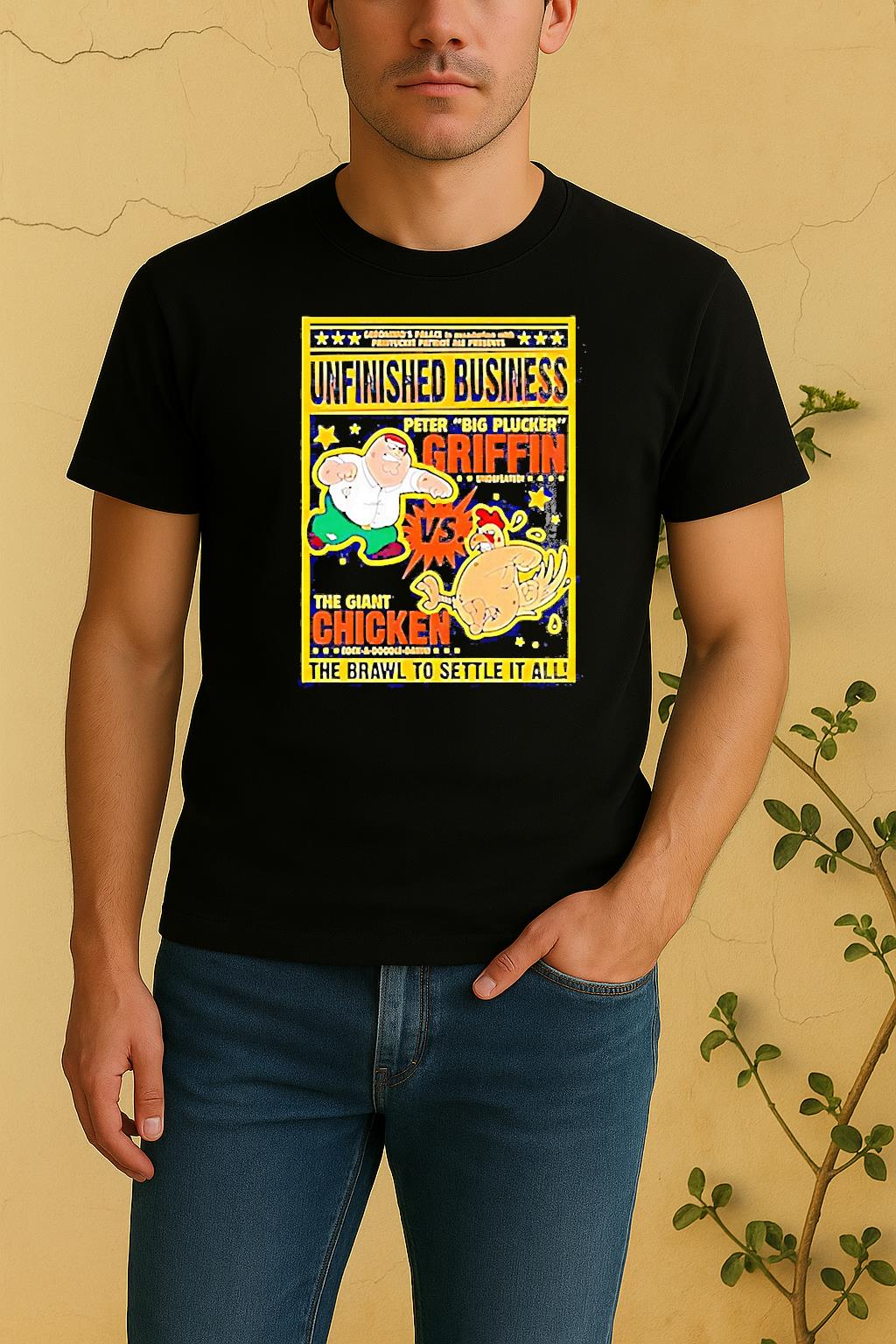 Peter Griffin Vs Giant Chicken Unfinished Business Brawl To Settle It All Shirt by Bino Shirt – Custom Graphic T-Shirt