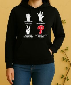 Philadelphia Phillies Nothing Beats Rock Beats Scissors Paper Beats Rock Scissors Beats Paper Unisex Hoodie
