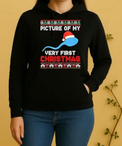 Picture Of My Very First Christmas Joke Funny Xmas Unisex Hoodie
