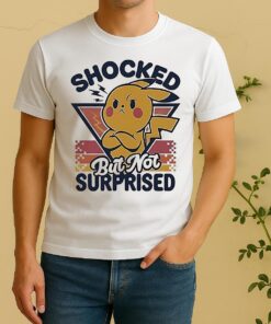 Pikachu Shocked But Not Surprised Retro Shirt