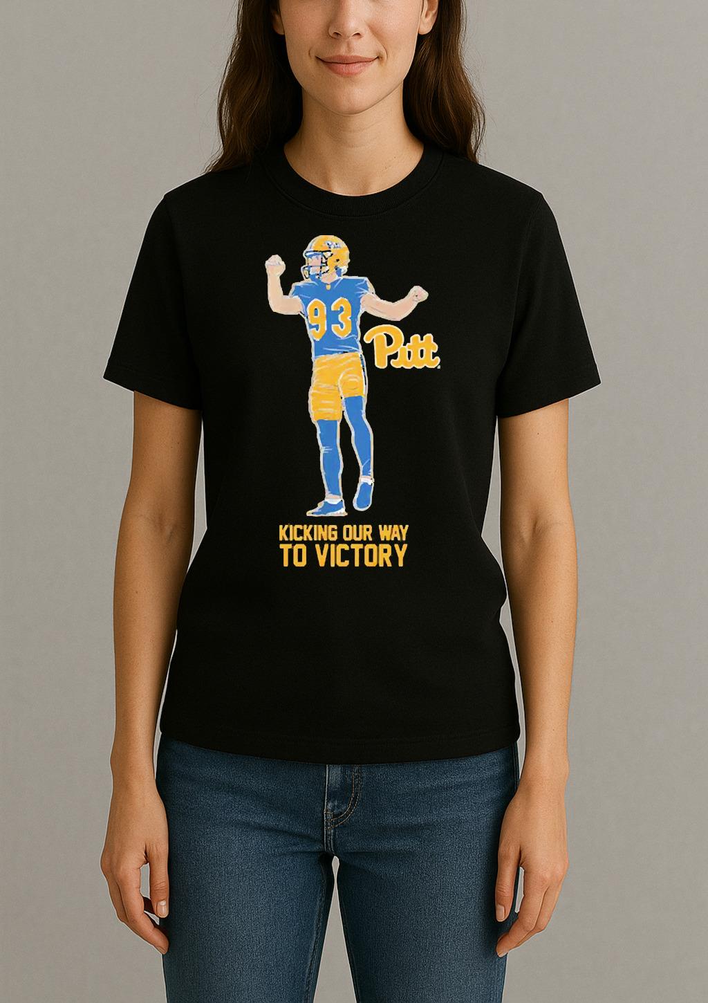 Pitt Trey Butkowski Kicking Our Way To Victory Womentee