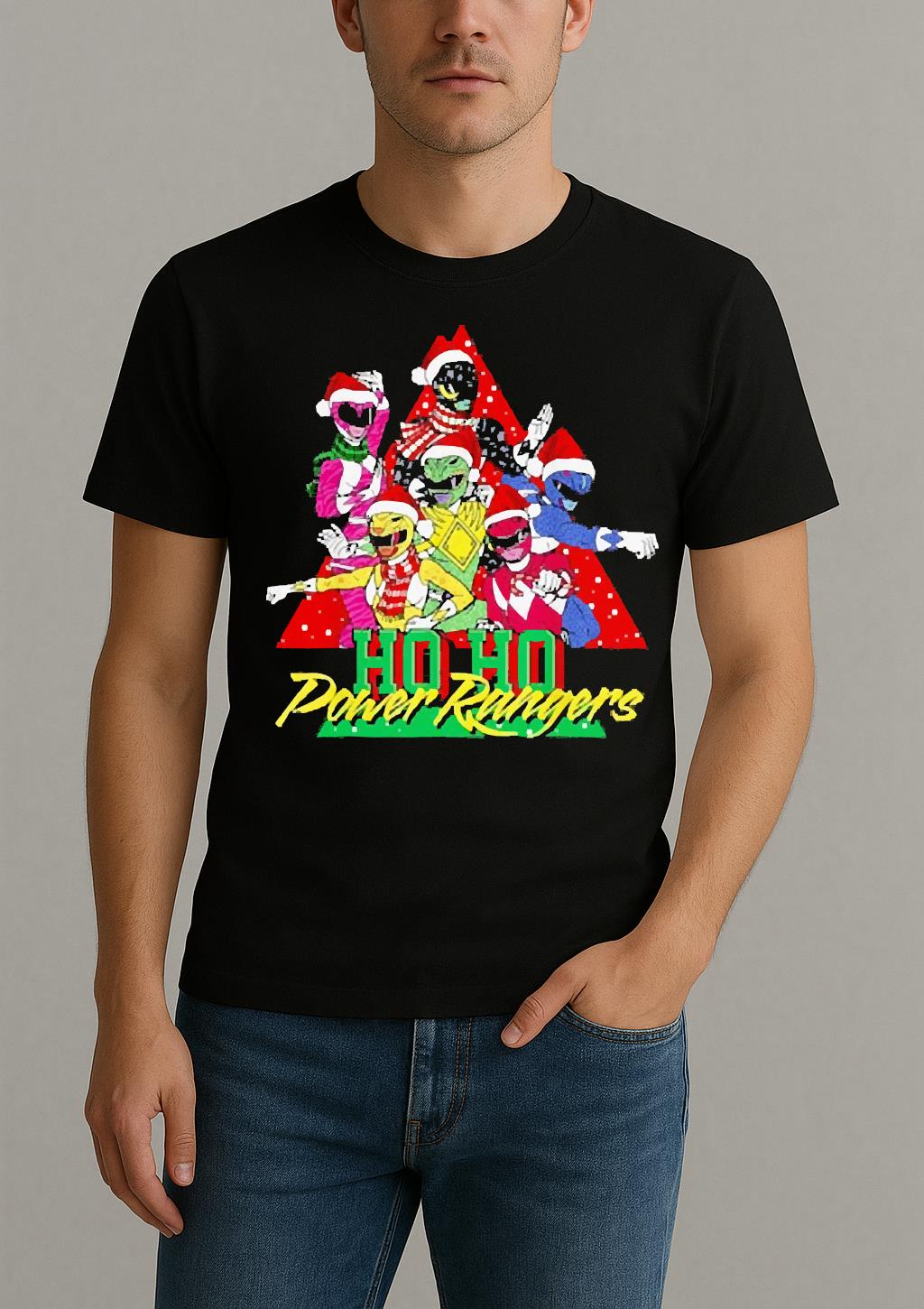 Power Rangers Christmas Ho Ho Power Rangers Premium Shirt