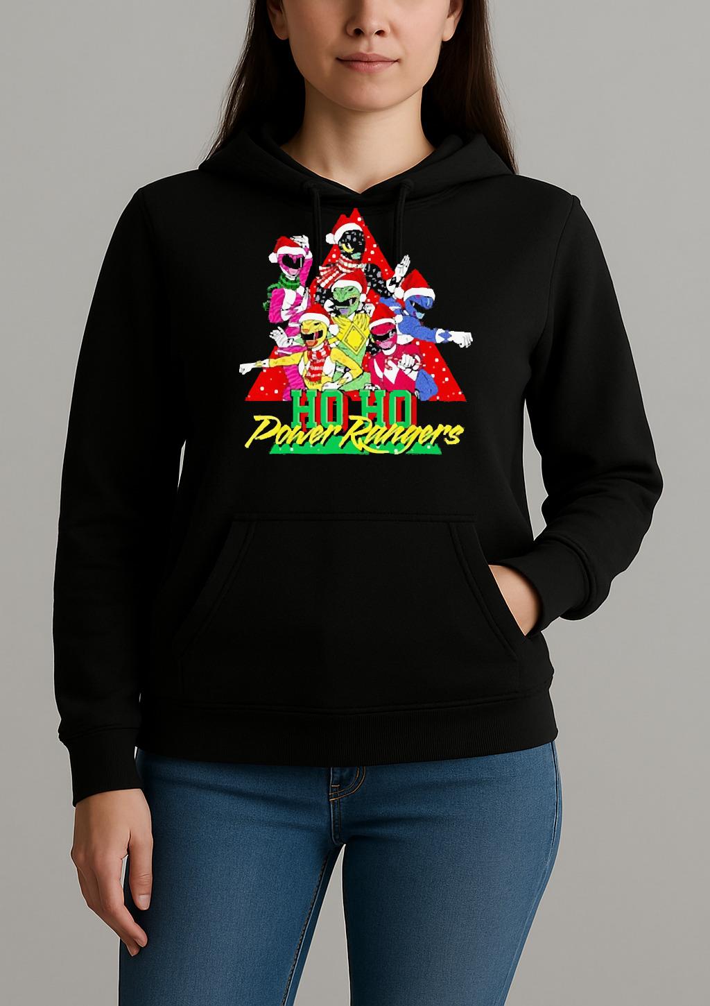 Power Rangers Christmas Ho Ho Power Rangers Premium Unisexhoodie