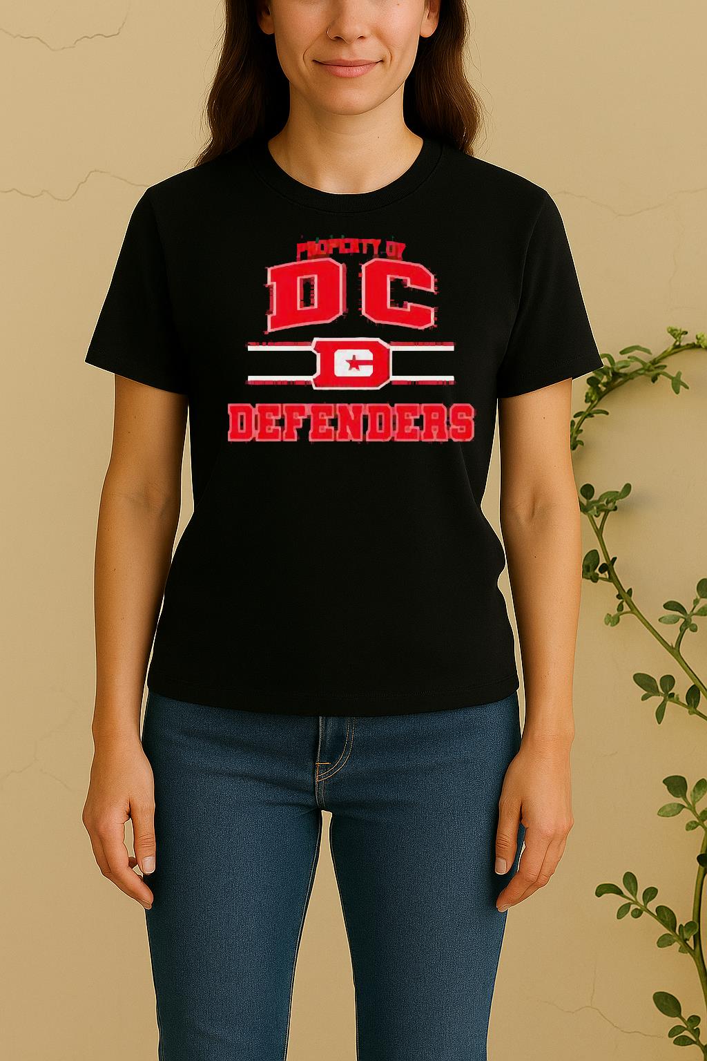 Property Of Dc Defenders Ufl Logo Women Shirt