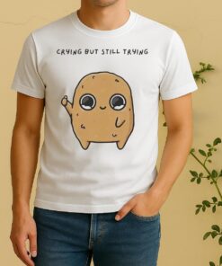 Sad Nuggie Crying But Trying Mascot Cartoon Shirt