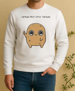Sad Nuggie Crying But Trying Mascot Cartoon Sweater