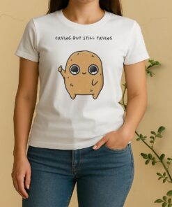 Sad Nuggie Crying But Trying Mascot Cartoon Women Shirt