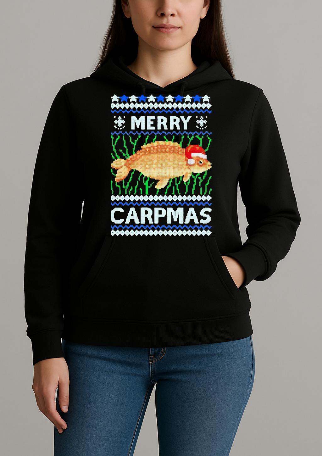 Santa Claus Carpmas Merry Carpmas Ugly Christmas Premium Unisexhoodie