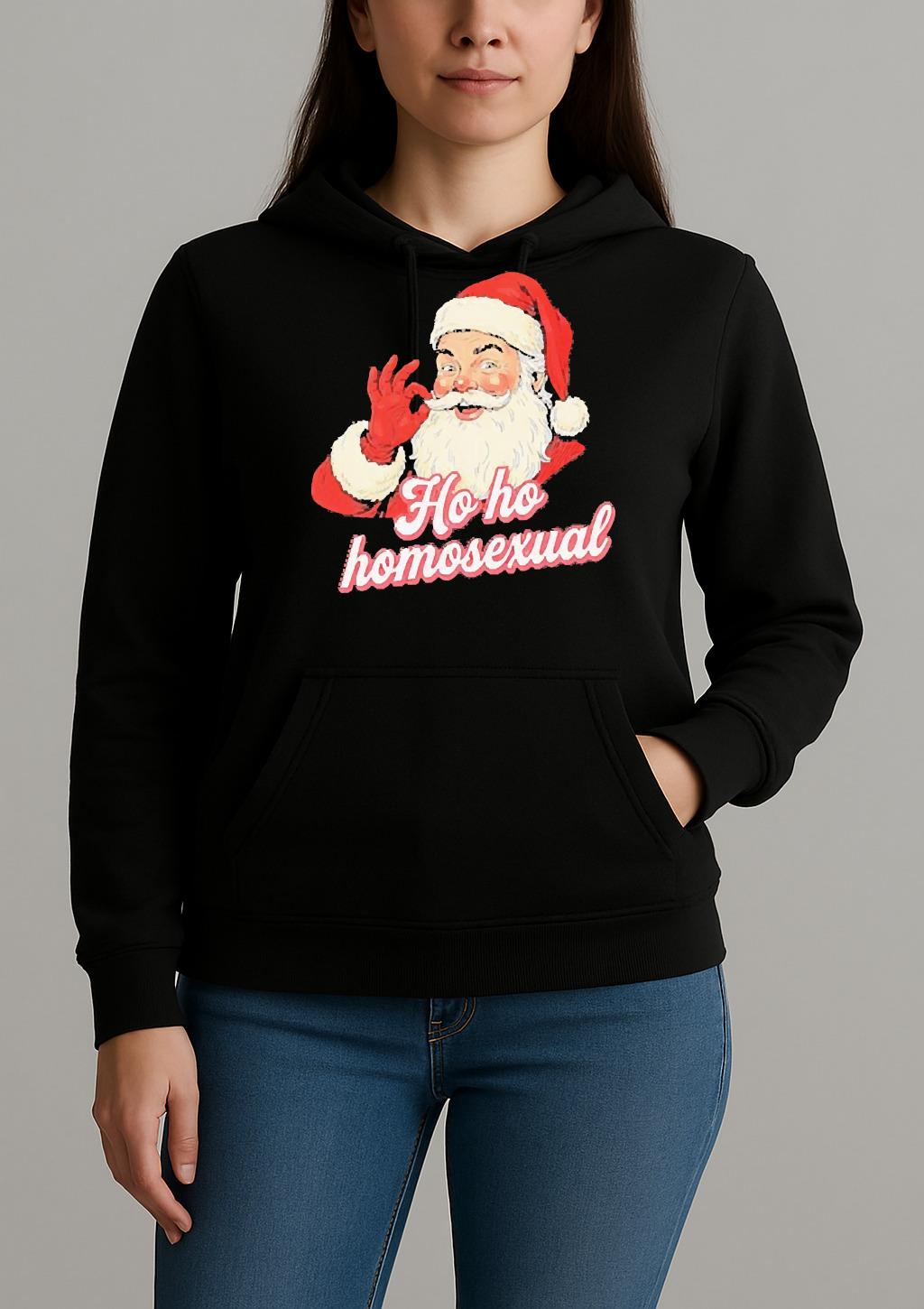 Santa Claus Ho Ho Homosexual Premium Unisexhoodie