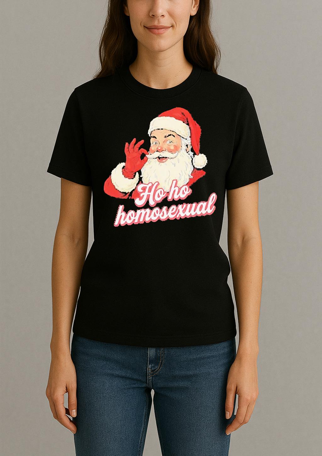 Santa Claus Ho Ho Homosexual Premium Womentee
