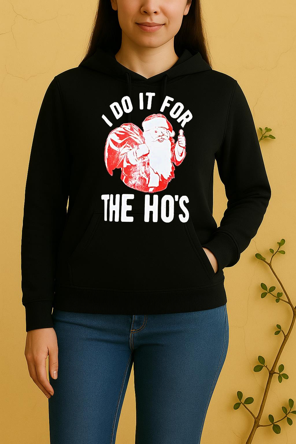 Santa I Do It For The Hos Christmas Unisex Hoodie
